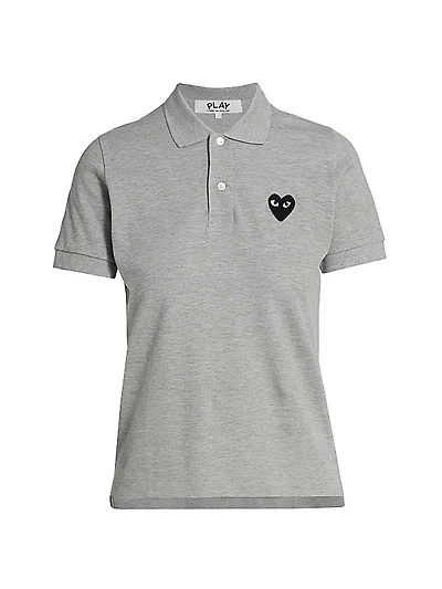 Embroidered Heart Polo