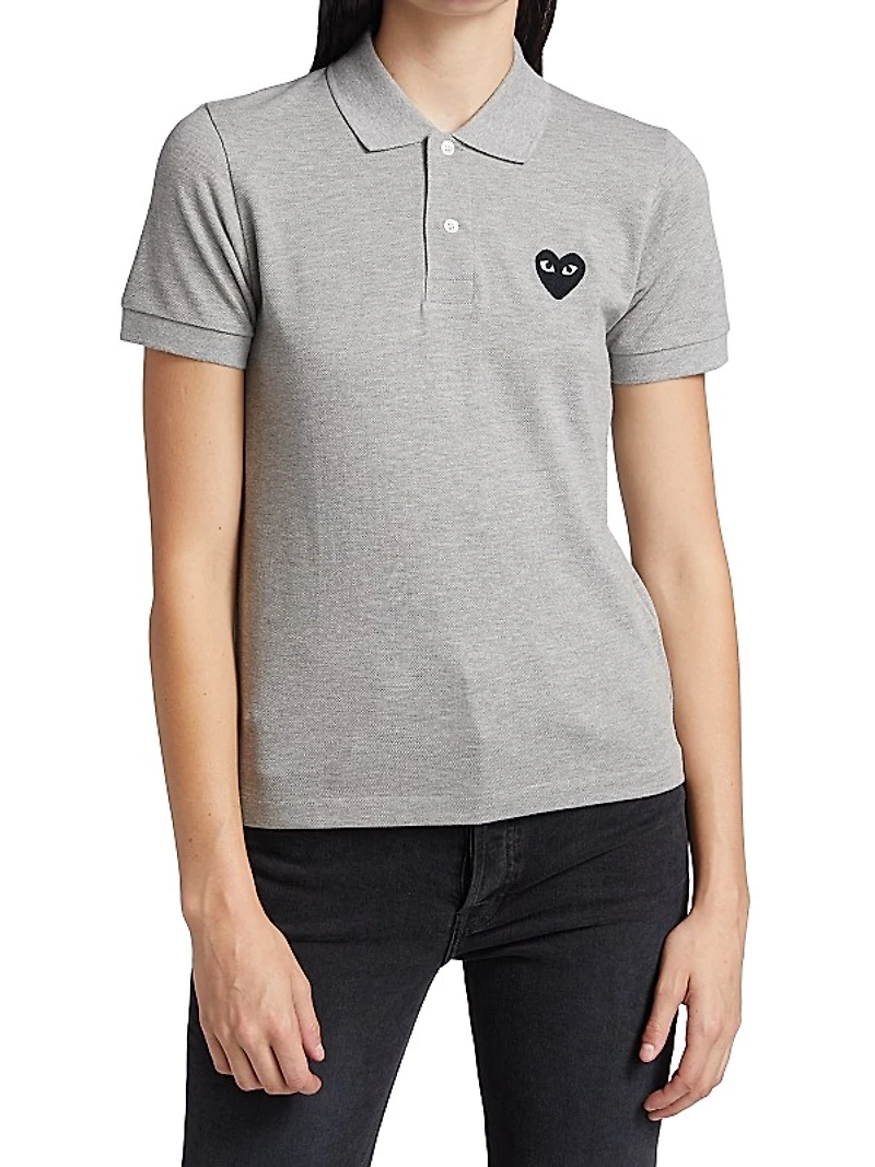 Embroidered Heart Polo