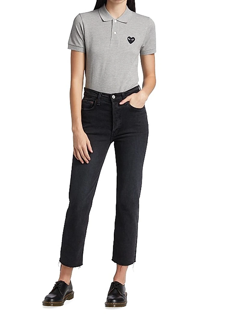 Embroidered Heart Polo