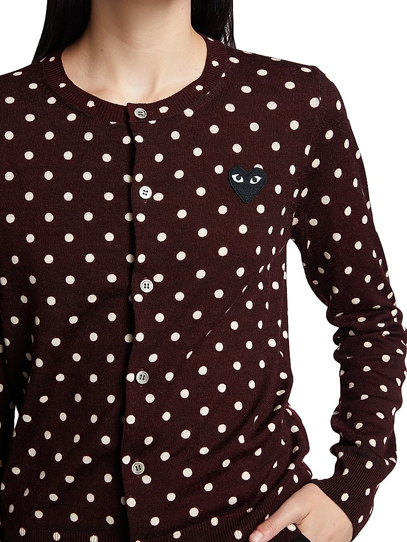 Heart Polka Dot Cardigan