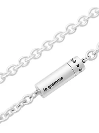 11G Polished Sterling Silver Chain Cable Bracelet