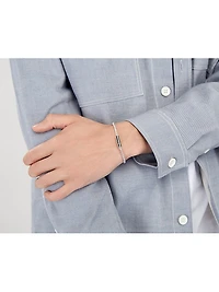 11G Polished Sterling Silver Chain Cable Bracelet