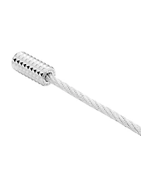 9G Pyramid Guilloche Polished Sterling Silver Cable Bracelet