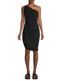 Diana Ruched One-Shoulder Minidress
