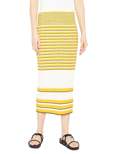 Rib-Knit Pencil Skirt