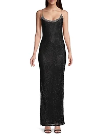 Beaded Column Gown