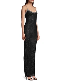 Beaded Column Gown