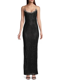 Beaded Column Gown