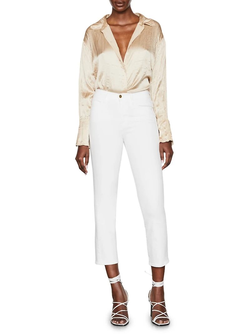 Le High High-Rise Stretch Straight-Leg Jeans