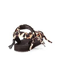 Trekky Leopard-Print Bandana Sport Sandals