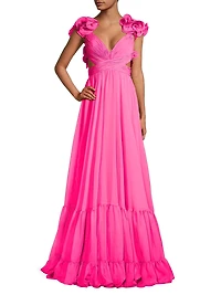 Ieena Cutout Chiffon Gown