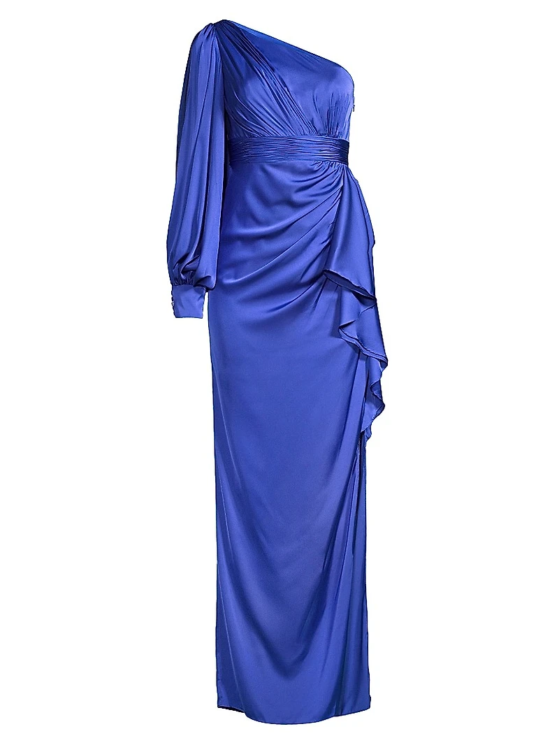 Asymmetric Empire Waist Gown