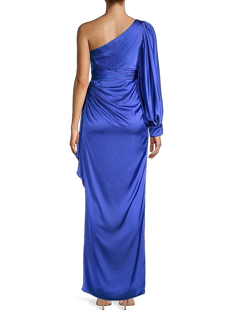 Asymmetric Empire Waist Gown