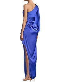 Asymmetric Empire Waist Gown