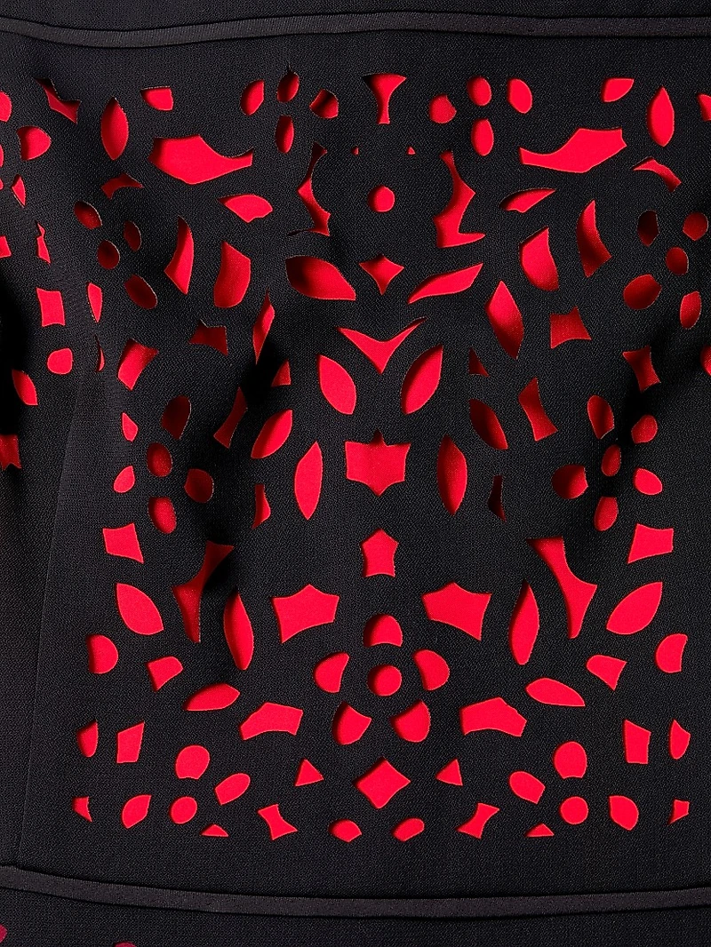 Laser Cut Ombre Dress