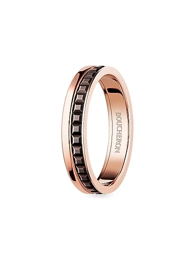 Unisex Quatre Classique Two-Tone 18K Gold Wedding Band