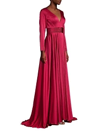 Satin Empire Waist Ballgown