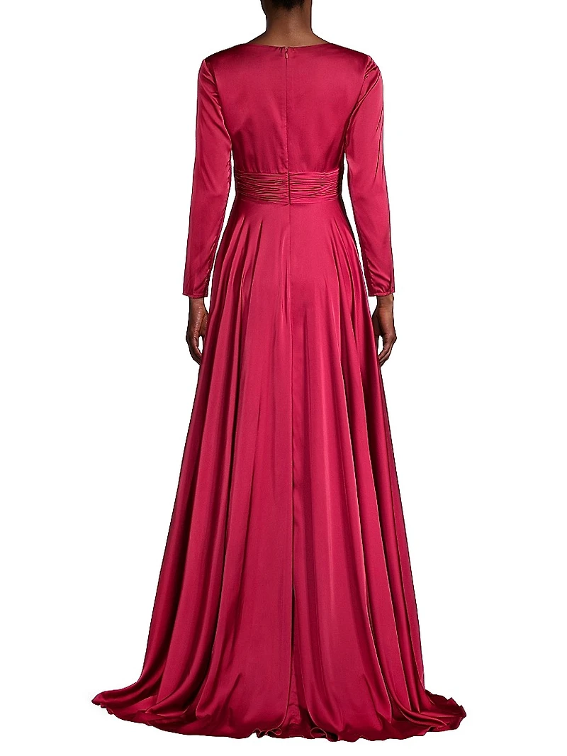 Satin Empire Waist Ballgown