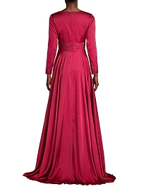 Satin Empire Waist Ballgown