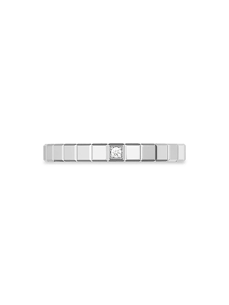 Ice Cube 18K White Gold & Diamond Ring