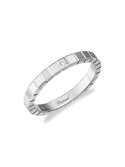 Ice Cube 18K White Gold & Diamond Ring