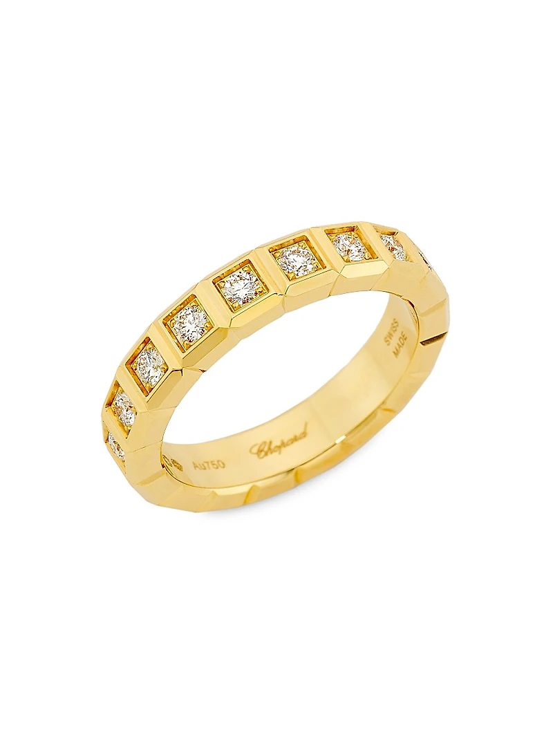 Ice Cube 18K Yellow Gold & Diamond Ring