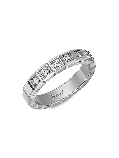 Ice Cube 18K White Gold & Diamond Ring