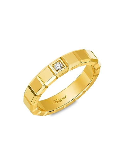 Ice Cube 18K Yellow Gold & Diamond Ring