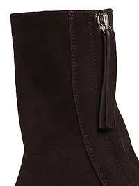 Suede Zipped Platform Boots