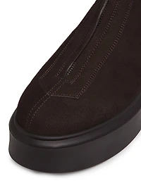Suede Zipped Platform Boots