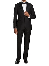Peak Lapel Single-Button Suit