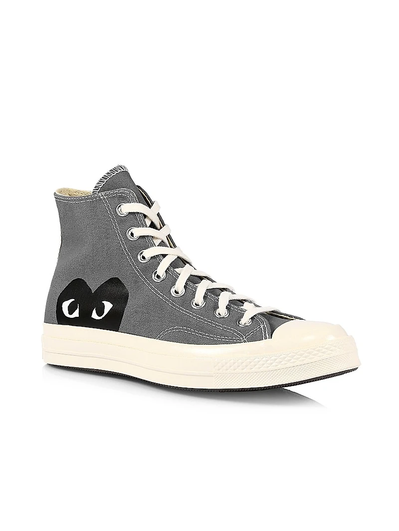 CdG PLAY x Converse Men's Chuck Taylor All Star Single Heart High-Top Sneakers