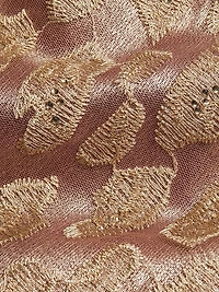 Metallic Embellished Off-The-Shoulder Gown