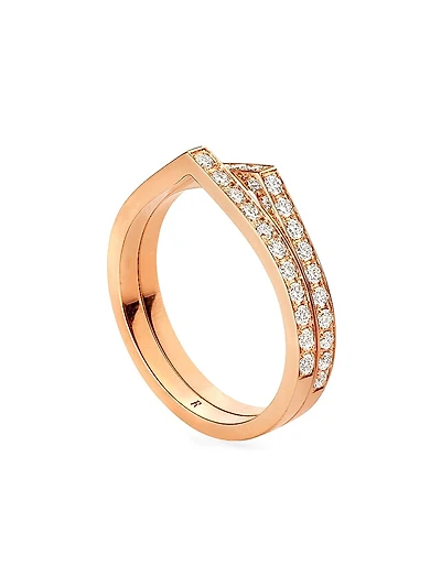 Antifer 18K Gold & 0.52 TCW Diamond 2-Row Ring