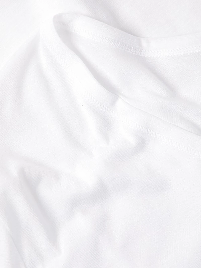Mercerized Cotton V-Neck T-Shirt