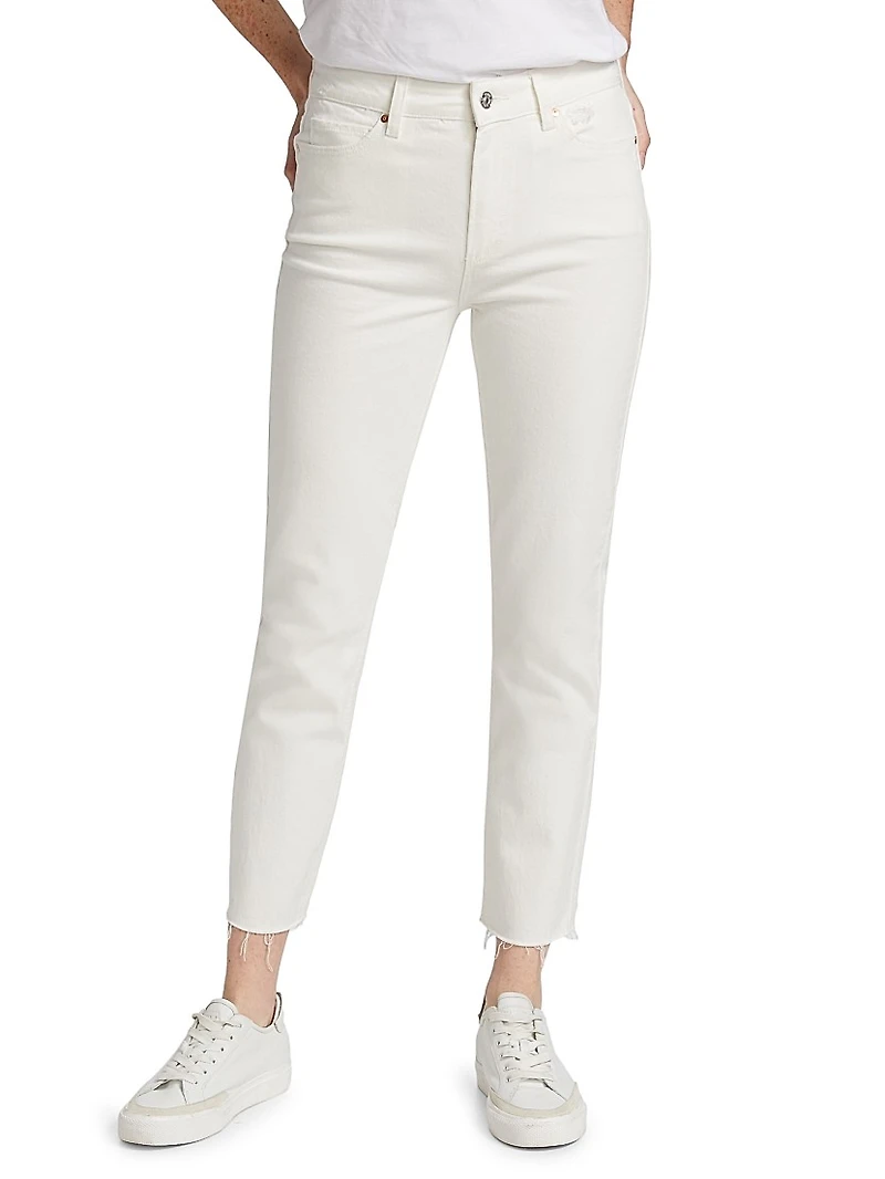 Cindy Raw-Hem Straight Jeans