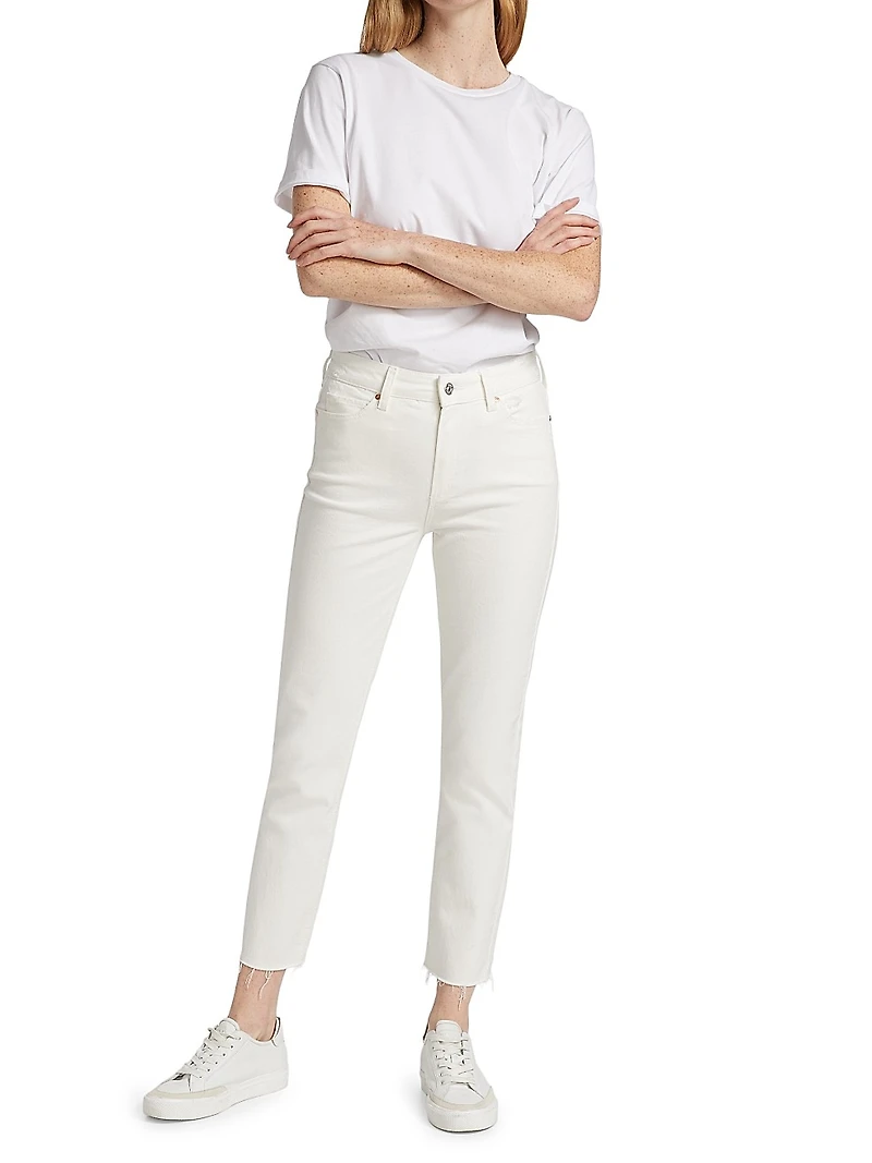 Cindy Raw-Hem Straight Jeans