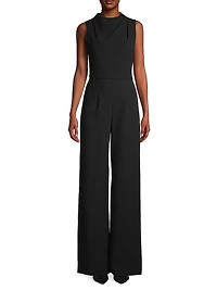 Corinne Sleeveless Flared-Leg Jumpsuit