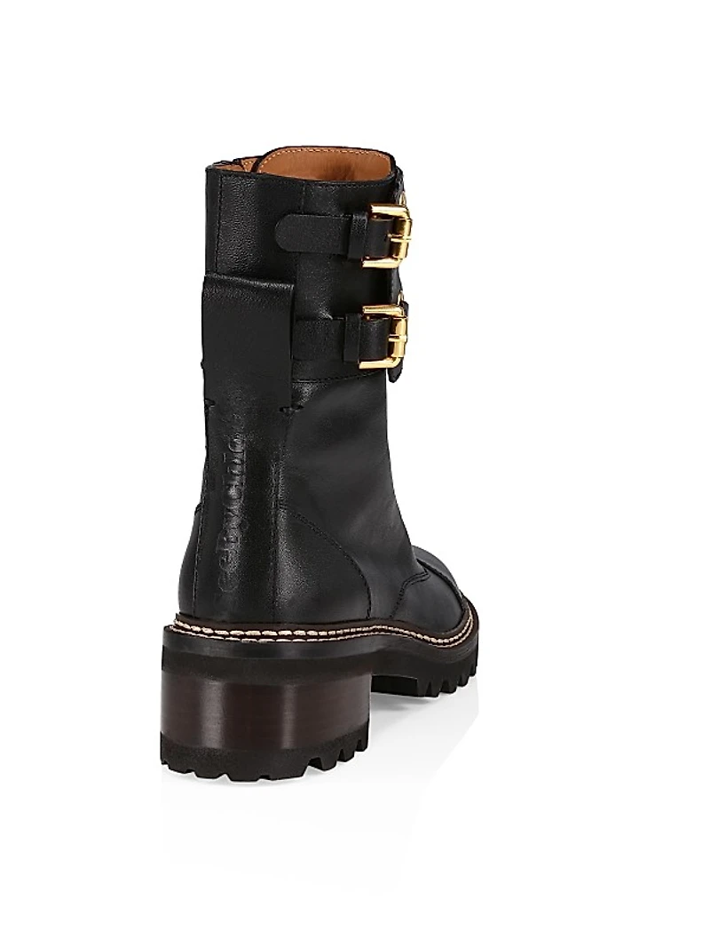 Mallory Leather Combat Boots