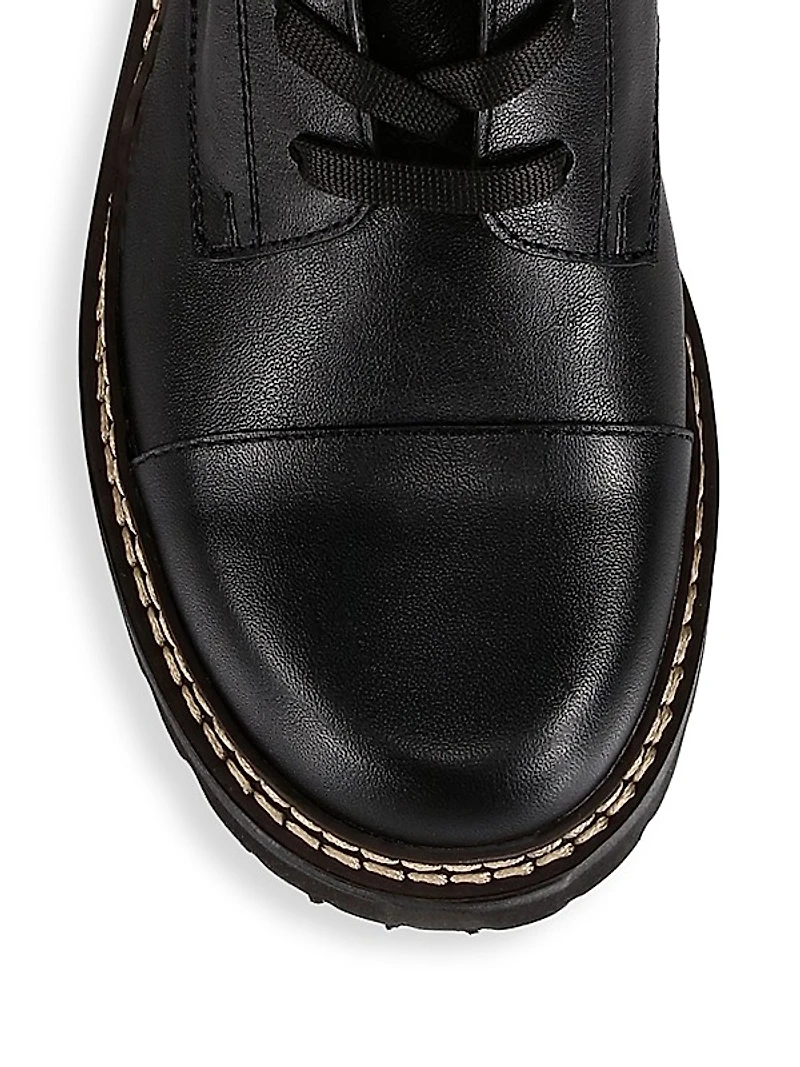 Mallory Leather Combat Boots