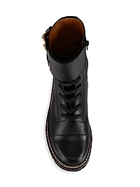 Mallory Leather Combat Boots