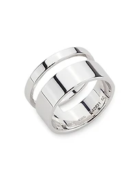 Berbere 18K White Gold Two-Row Ring