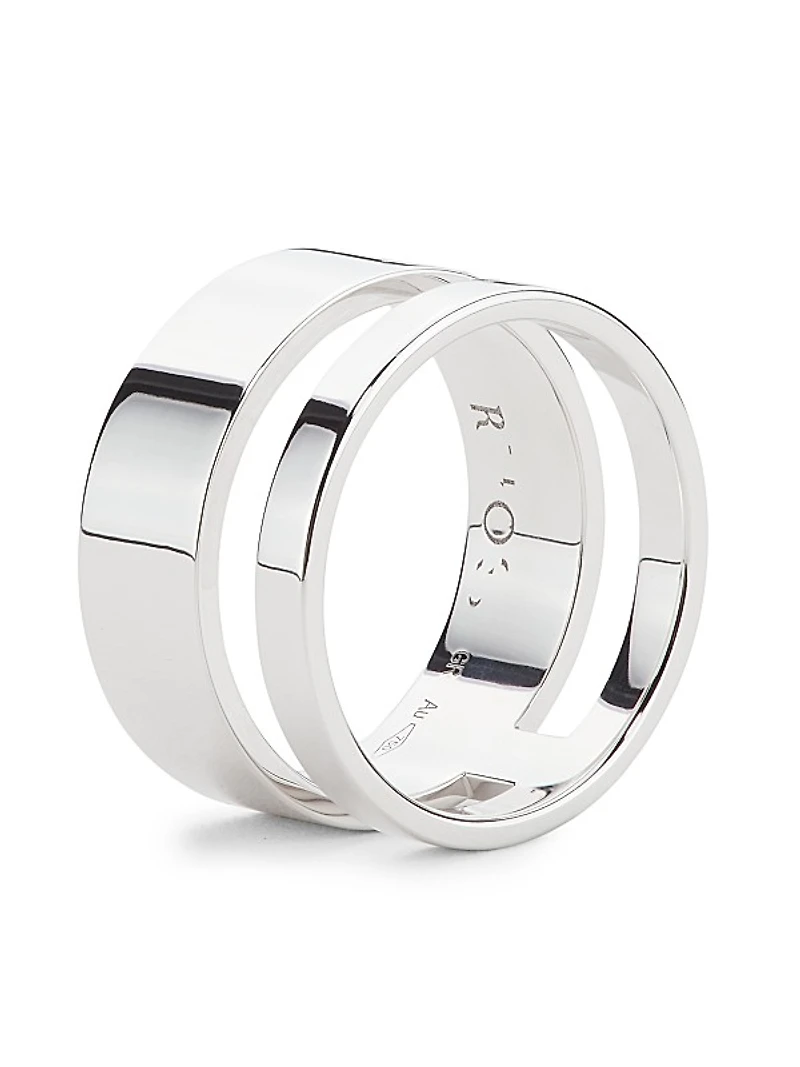 Berbere 18K White Gold Two-Row Ring