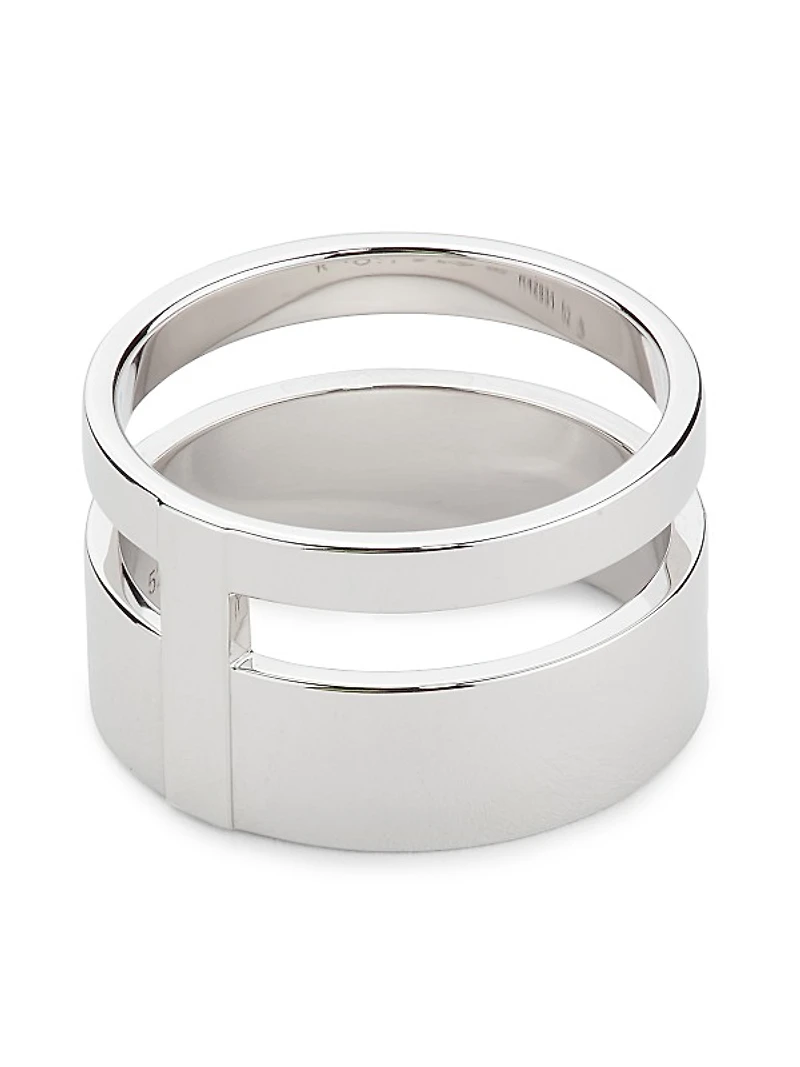 Berbere 18K White Gold Two-Row Ring