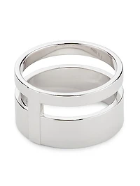 Berbere 18K White Gold Two-Row Ring