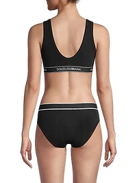 Logo Band Sports Bra