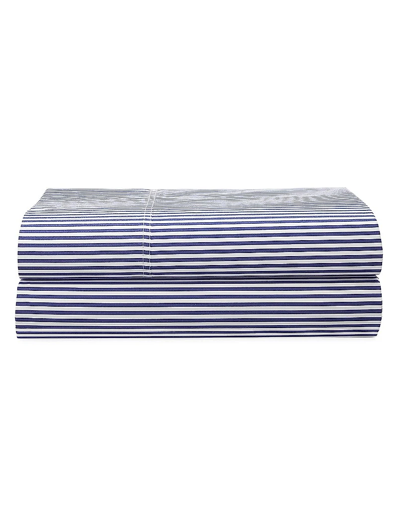 Organic Shirting Stripe 400-Thread Count Fitted Sheet