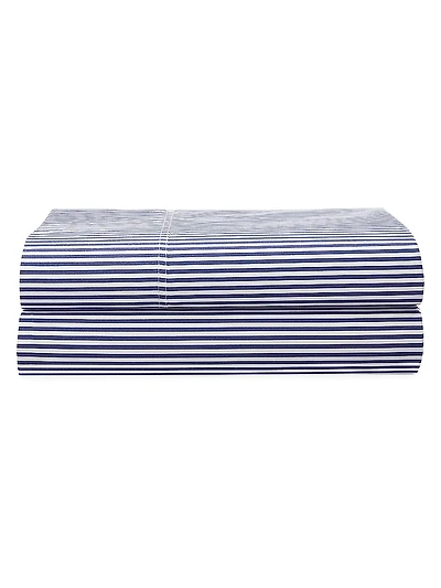 Organic Shirting Stripe 400-Thread Count Fitted Sheet