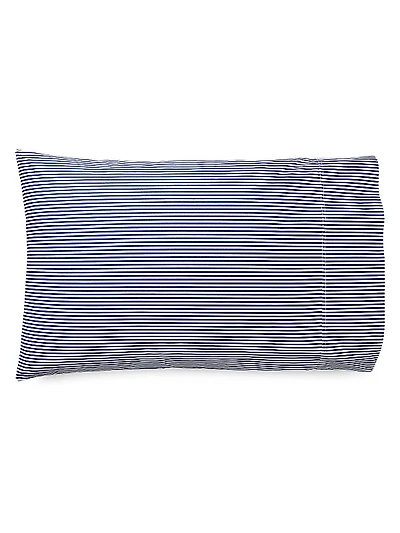 Organic Shirting Stripe Bedding 400 Thread Count Pillowcase