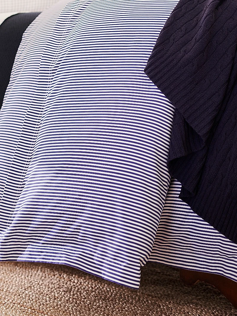 Organic Shirting Stripe Bedding 400 Thread Count Sham